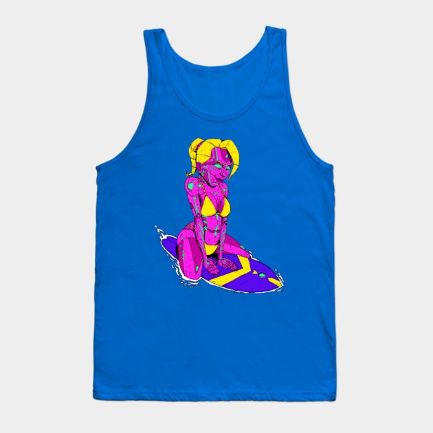 Surf Babe Tank Top by jonathanmor